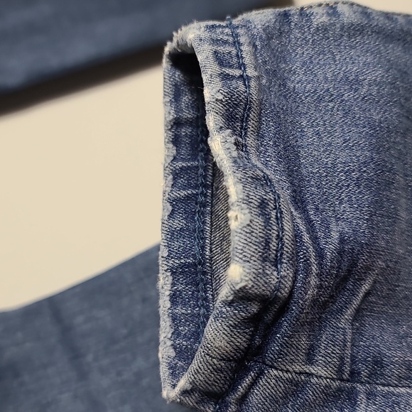 GOOD AMERICAN Blue High Rise Distressed Stretch Sculpting Skinny Jeans Size 2/26 - Picture 16 of 16